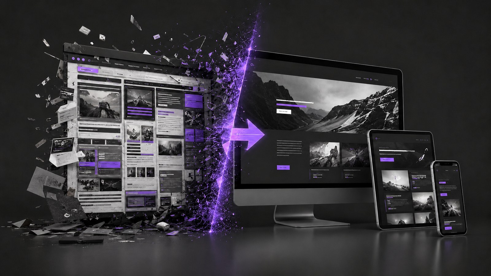 Transformación de una página web antigua en un diseño moderno